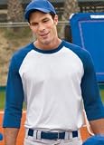 Big Mens 3/4 Sleeve Colorblock Raglan Jersey by Sport-Tek (Big & Tall and Regular Sizes)