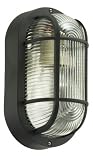Eglo Lighting Eglo Anola Black - Oval Bulkhead light - Outdoor Wall light - 88802