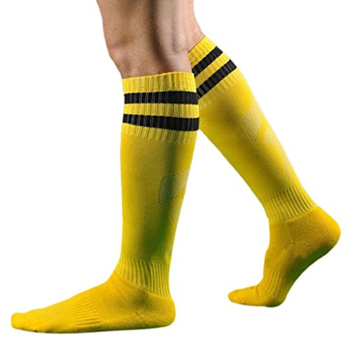 Men's Classic Triple Stripes Knee High Tube Socks, SUPPION Baseball Football Hockey Sport Soccer Long Socks