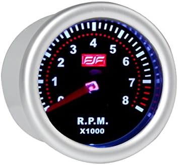 2" 52mm silver tinted shell 0~8(X1000) RPM Car smoke Tacho Gauges Meters