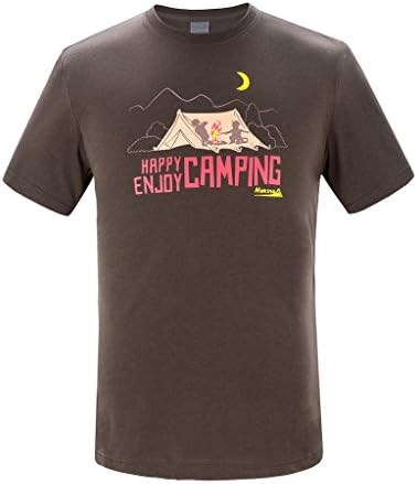 Makino Men's Fashion Round Neck Outdoor Sport Quick Dry T-Shirt Brown M