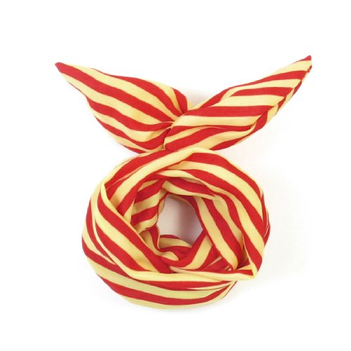 Red Orange Fabric Wrapped Metal Wire Hair Decoration Headband for Lady
