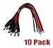 iMBAPrice iMBA-CCTV-PGTM-10 CCTV Security Camera DC Male Power Plug Pigtail Cable - Pack of 10 (Black/Red)