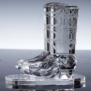 Kitchen: CRYSTAL COWBOY BOOTS   CRYSTAL COWBOY BOOTS ON STAND