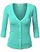 J.TOMSON Womens V-Neck Button Down Cardigan