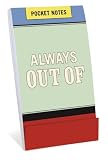 Knock Knock Pocket Notes: Always Out Of (Pack of 6)
