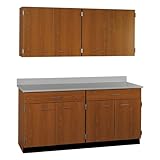 Stevens Industries 4-Door Wall Unit and 4-Door/2-Drawer Base Unit Cabinet Suite (66