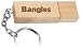 Engraved Wooden USB Flash Drive 8 GB with chain - Engraved name Bangles