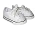 White Canvas Sneakers. Fits 18