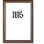 8x12 Picture/Photo Frame, Round Walnut Molding with Gold Leaf