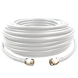 Cellphone-Mate CM400 White 50 Ft Ultra-Low-Loss LMR400 Coaxial Coax Cable CM001-50
