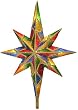 11" Lighted Mosaic Glitter Bethlehem Star Christmas Tree Topper - Clear Lights
