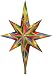 10 Lighted Mosaic Bethlehem Star Christmas Tree Topper