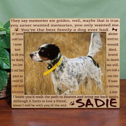 Personalized Pet Memorial Wood Picture Frame