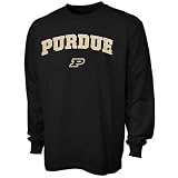 Purdue Boilermakers Black Arch Letter Long Sleeve T-shirt