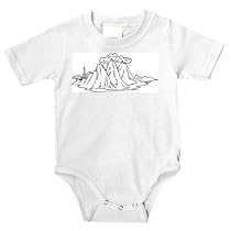 Onesie with "black and white", hills, clouds, view, mountain, "Middle East", scene, scenery, Arabia