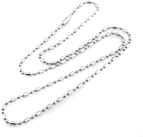 RUNRUN 2MM/2.4MM 316L Stainless Steel Bamboo Necklace Chain,Length 24 Inches