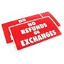 3 No Refunds or Exchanges Display Signs Window Message