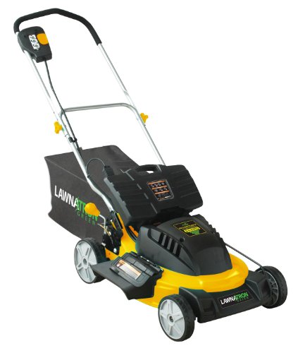 LAWNATRON Green 20-inch 24-volt Cordless Electric Lawn Mower with Premium Removable Battery -Mulch/Bag/Side Discharge Attachments / Battery Capacity Indicator - By GreenYard Keeper LAWNATRON Green 20-inch 24-volt Cordless Electric Lawn Mower with Premium Removable Battery -Mulch/Bag/Side Discharge Attachments / Battery Capacity Indicator - By GreenYard Keeper