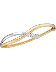 0.50ct-Diamond Flower Bangle