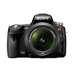 Sony SLT-A35Y SLT-Digitalkamera (16 Megapixel, 7,6 cm (3 Zoll) Display, Live View, Full HD Video) Double Zoom Kit inkl. 18-55 mm und 55-200 mm Objektiv schwarz