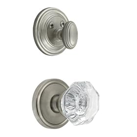 Grandeur GS72-GEOCHM-SN Georgetown Handleset Interior with Chambord Knob, Satin Nickel... by Grandeur