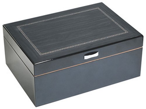 Colibri Cigar Humidor Holds 50 Cigars Lighter Leather Case Cutter Gift Set HUD087000G