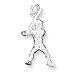 Sterling Silver Baseball Batter Charm with 20 inch Sterling Silver Chain