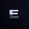 Chrombuchstabe Autobuchstaben 3D-Schriftzug "E" 20mm