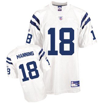 Reebok Indianapolis Colts Peyton Manning Replica White Jersey Medium