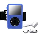 (6 Color Options) 6 in 1 iPod Classic 80GB / 120GB / 160gb Silicone case package, skin + car + home / travel charger + USB cable + armband + screen protector