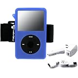 (6 Color Options) 6 in 1 iPod Classic 80GB / 120GB 160gb Silicone case package, skin + car + home / travel charger + USB cable + armband + screen protector