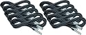 Musicians Gear Lo-Z Microphone Cable 20' 10-Pack