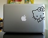 Apple Macbook Vinyl Decal Sticker - Hanging Hello Kitty