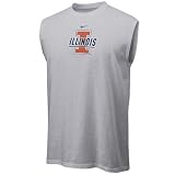 Nike Illinois Fighting Illini Ash Team Logo Sleeveless T-shirt