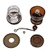 RC Mini Hand-Crank Coffee Bean Grinder Manual Coffee Grinding Mill 120g With Brush & Lid - Brown