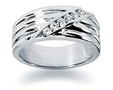 0.24 ctw. Men's Round Diamond Wedding Band in Platinum