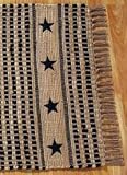 Vintage Star Black Woven Rug
