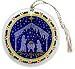 Peggy Karr Glass Nativity Scene Art Glass Christmas Ornament