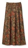 Microsuede Floral Skirt