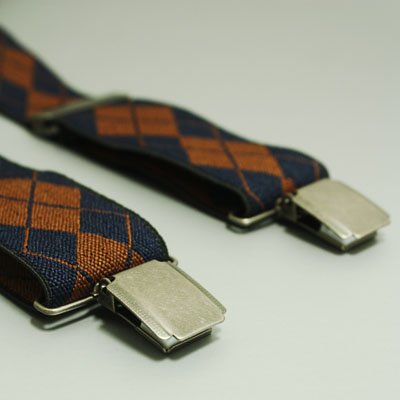 Black brown Diamond design Limited Edition elasticated braces Suspenders for men SP1002