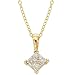 DiAura 14k Gold Plated Silver Diamond-Accent Solitaire Pendant