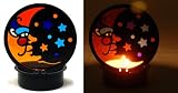 Miniature Celestial (Moon and Star) Black Tealight Candle Holder - 2.5 x 3 (Candleholder)