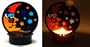 Miniature Celestial (Moon and Star) Black Tealight Candle Holder - 2.5" x 3" (Candleholder)