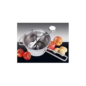 Kuchenprofi, Professional Mouli Vegetable/Food Mill with 3 Disks, 20cm
