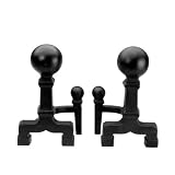 Minuteman International X300020 6-Inch Diameter Black Ball Andirons