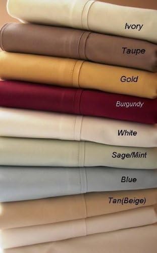 21" Super Deep -5 SIZES-1200TC Solid Egyptian Cotton Bed Sheet Sets
