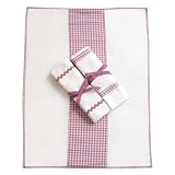 Tadpoles Basics Fuchsia Gingham Burping Cloths - 3-pk.