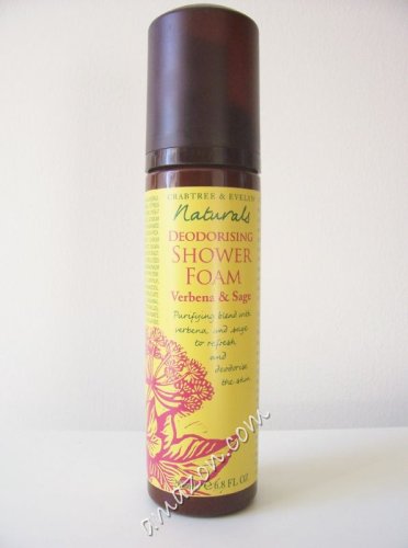 Crabtree & Evelyn Naturals Deodorising Shower Foam, Verbena & Sage 6.8 fl oz (200 ml)