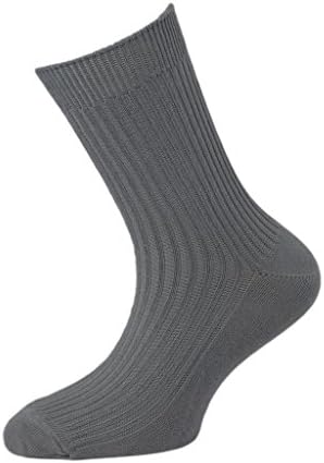 Soxsmith 6 Pairs Big Boys' Cotton School Socks UK Made (6-9, Grey)